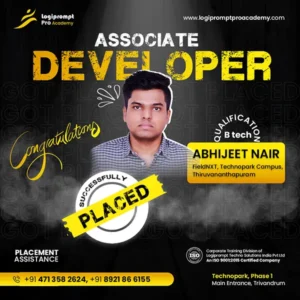 Abhijeet Nair placement logiprompt pro academy